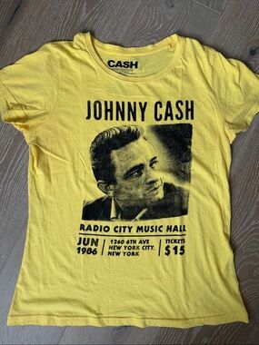 Ash Yellow Johnny Cash Graphic Tee